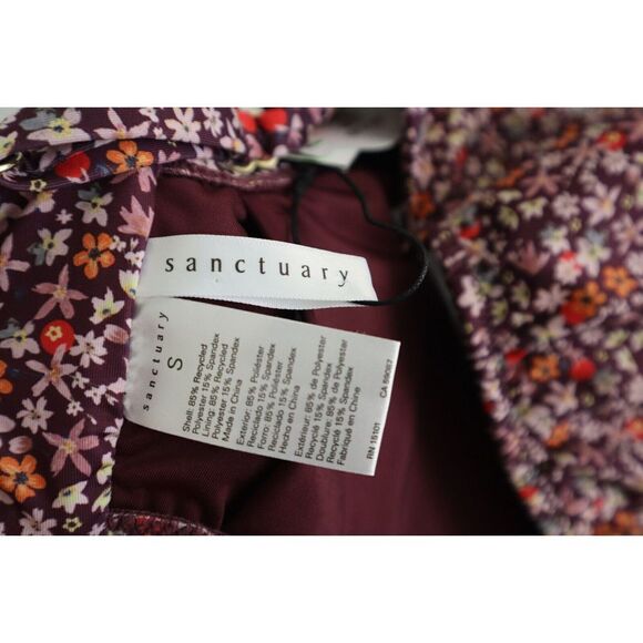 Sanctuary SAMG22129 Small Retrograde Micro Garden Square Neck Bralette Swim Top - Picture 7 of 9